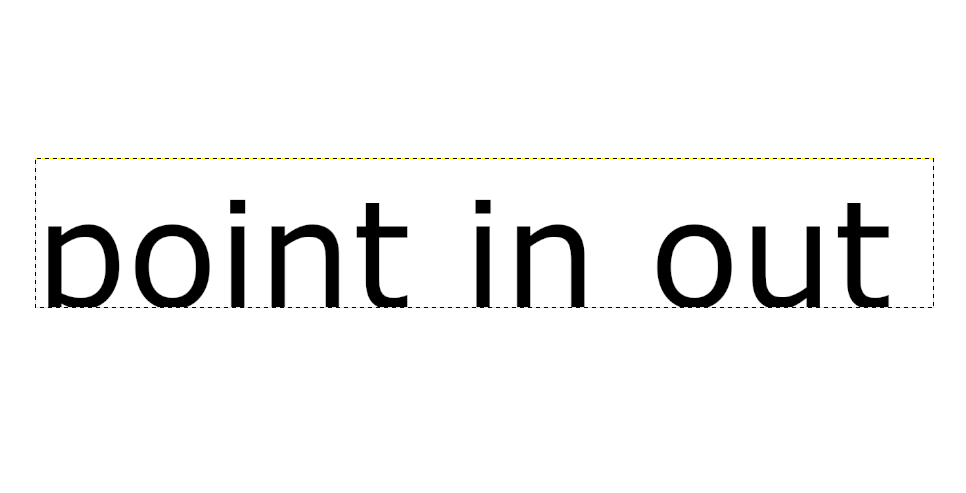 point in out